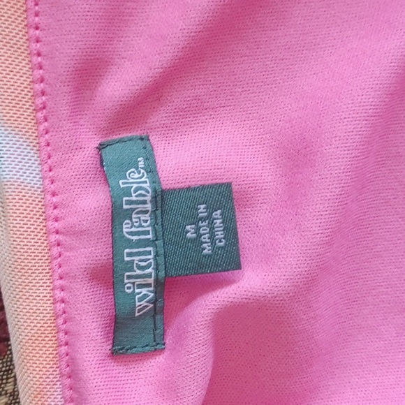 NWT Wild Fable Mesh Side Ruched Mini Skirt Neon Size M Retro Hippie Vibes - Picture 4 of 7